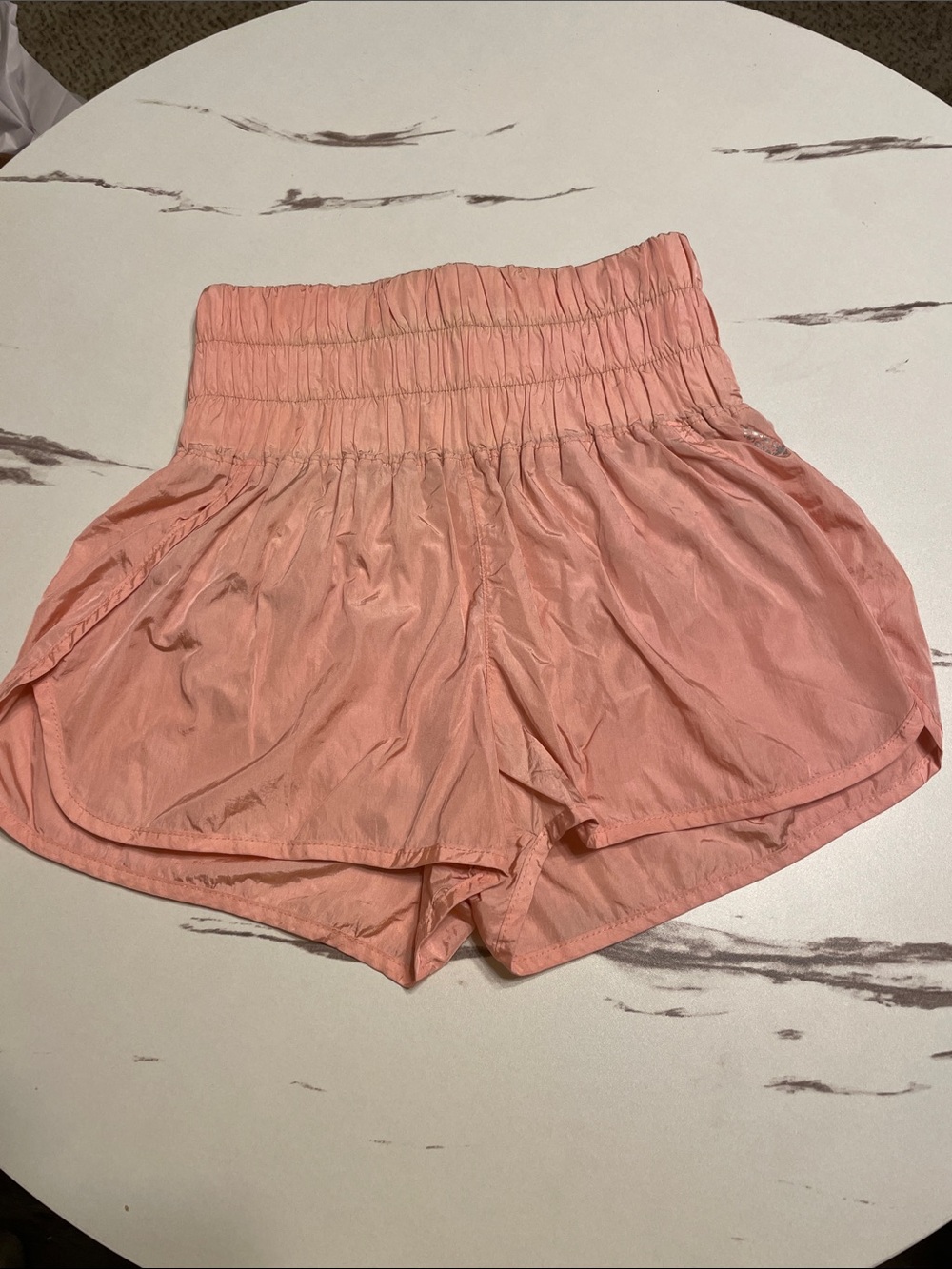 lululemon athletica Coral Pink High-Waist Athletic Shorts